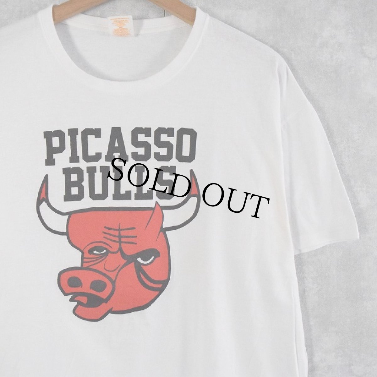 画像1: "PICASSO BULLS" パロディプリントTシャツ XL (1)