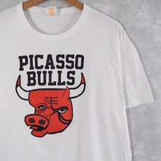画像1: "PICASSO BULLS" パロディプリントTシャツ XL (1)