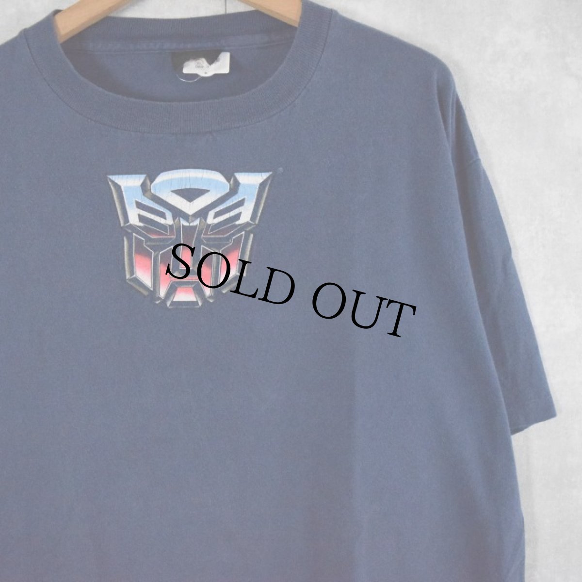 画像1: 90's TRANS FORMERS USA製 ロゴプリントTシャツ NAVY XL (1)