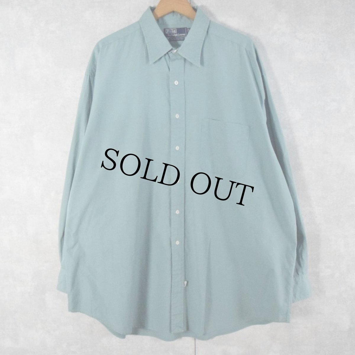 画像1: 90's POLO SPORT Ralph Lauren "BIG DRESS SHIRT" コットンブロードシャツ XL (1)
