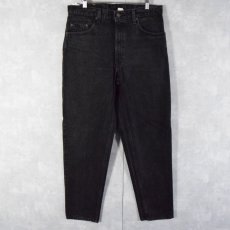 画像1: 90's Levi's 550 USA製 "サルファブラック" ブラックデニム W34 (1)