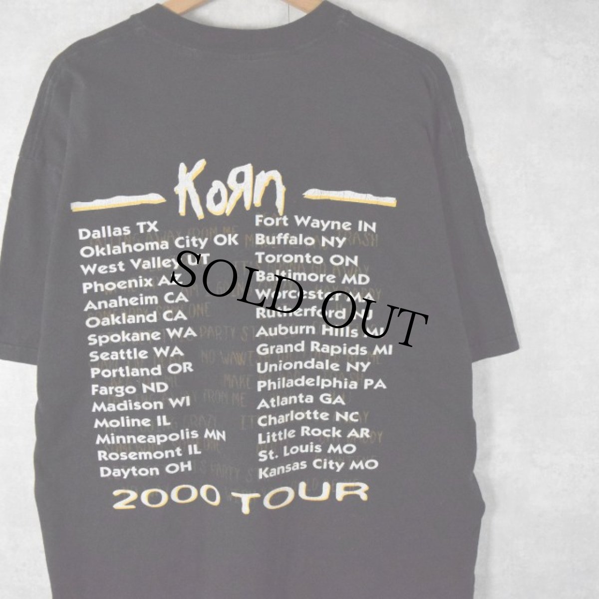 画像2: Korn メタルバンドツアーTシャツ XL (2)
