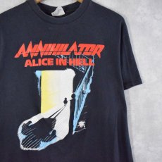 画像1: 80's Annihilator "ALICE IN HELL" USA製 スラッシュメタルバンドTシャツ XL (1)