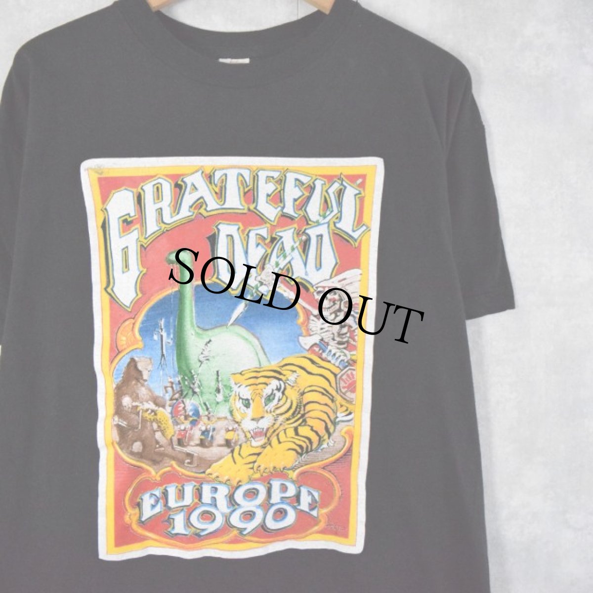 画像1: 90's GRATEFUL DEAD "EUROPEAN TOUR 1990" ロックバンドツアーTシャツ XL (1)