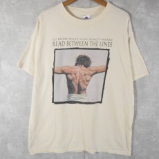 画像1: 90's "READ BETWEEN THE LINES" USA製 キリストプリントTシャツ XL (1)
