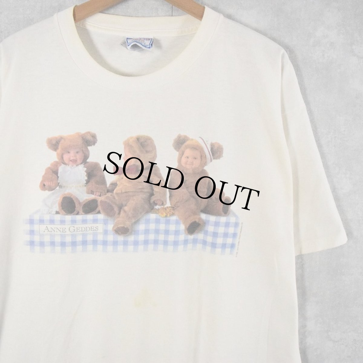 画像1: 90's ANNE GEDDES USA製 赤ちゃんフォトアートプリントTシャツ XL (1)