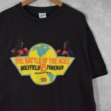 画像1: 1991 "Holyfield vs Foreman" USA製 ボクシングTシャツ XL (1)