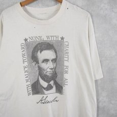画像1: 90's エイブラハム・リンカーン 政治家プリントTシャツ (1)