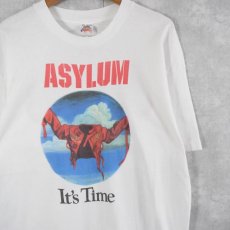 画像1: 90's USA製 "ASYLUM It's Time" イラストプリントTシャツ XL (1)