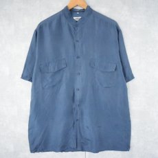 画像1: masako シルクバンドカラーシャツ L (1)