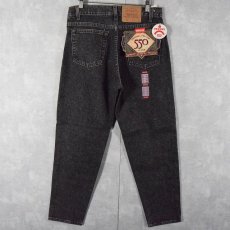 画像1: 90's Levi's 550 USA製 ブラックデニムパンツ フラッシャー付き DEADSTOCK W31 (1)