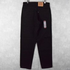 画像1: 90's Levi's 555 USA製 ブラックデニムパンツ DEADSTOCK W33 (1)