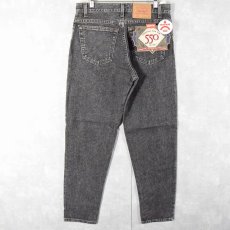 画像1: 90's Levi's 550 USA製 ブラックデニムパンツ フラッシャー付き DEADSTOCK W32 (1)