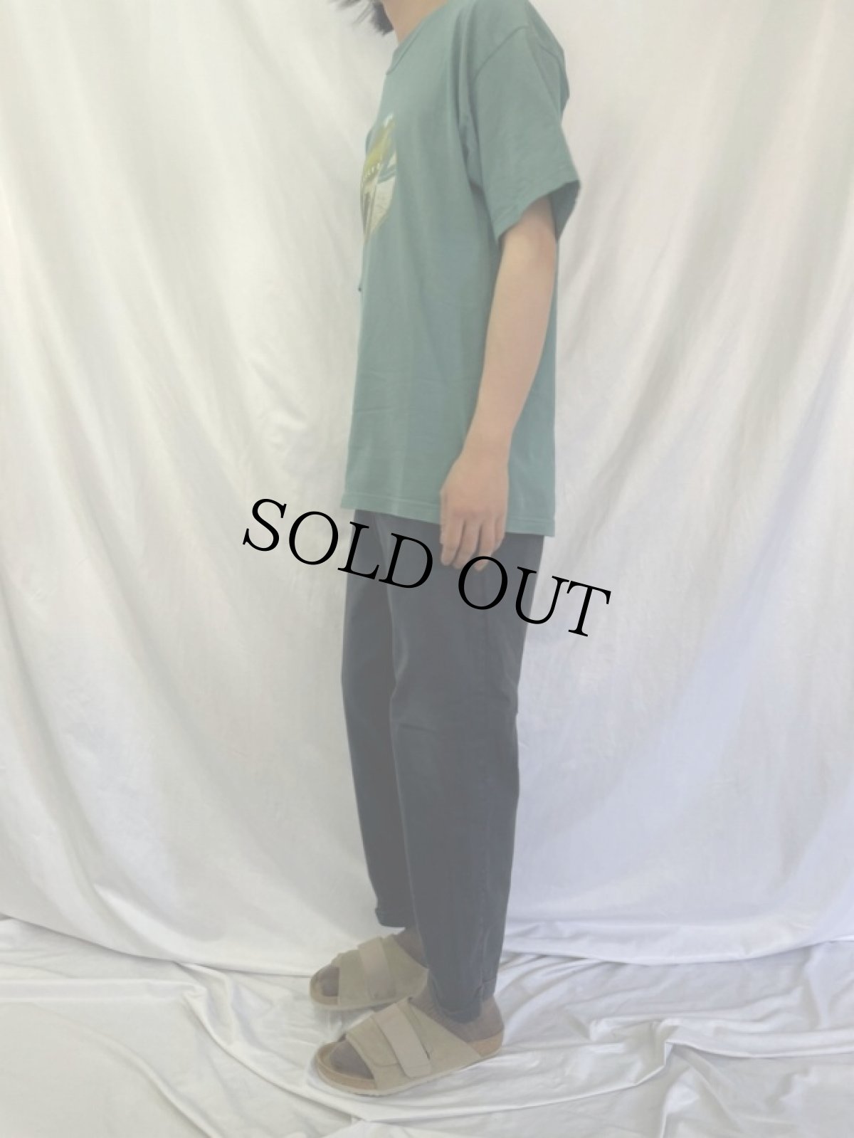 画像3: 60〜70's サイドアジャスター ワークパンツ ブラック W33 (3)