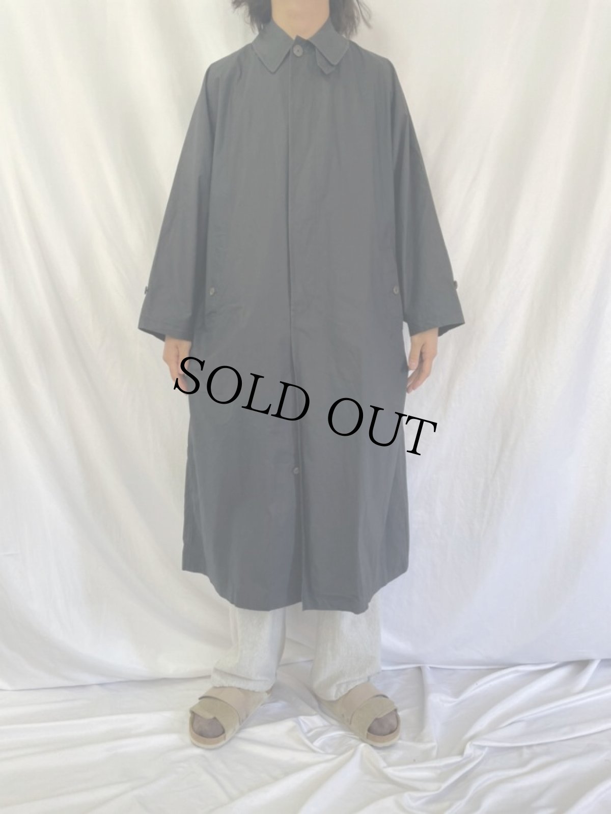 画像2: 90's Ralph Lauren 一枚袖 コットンポプリン ステンカラーコート (2)