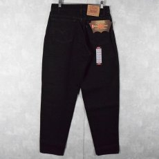 画像1: 90's Levi's 560 USA製 ブラックデニムパンツ フラッシャー付き DEADSTOCK W31 (1)