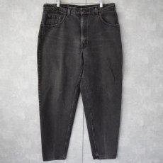 画像1: 90's Levi's 560 USA製 "LOOSE FIT" サルファブラックデニムパンツ W36 (1)