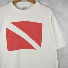 画像1: 90's USA製 ダイビングフラッグTシャツ XL (1)