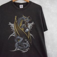 画像1: 90's ドラゴンプリントTシャツ L (1)