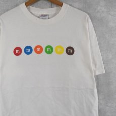 画像1: 2000's m&m's ロゴプリントTシャツ L (1)