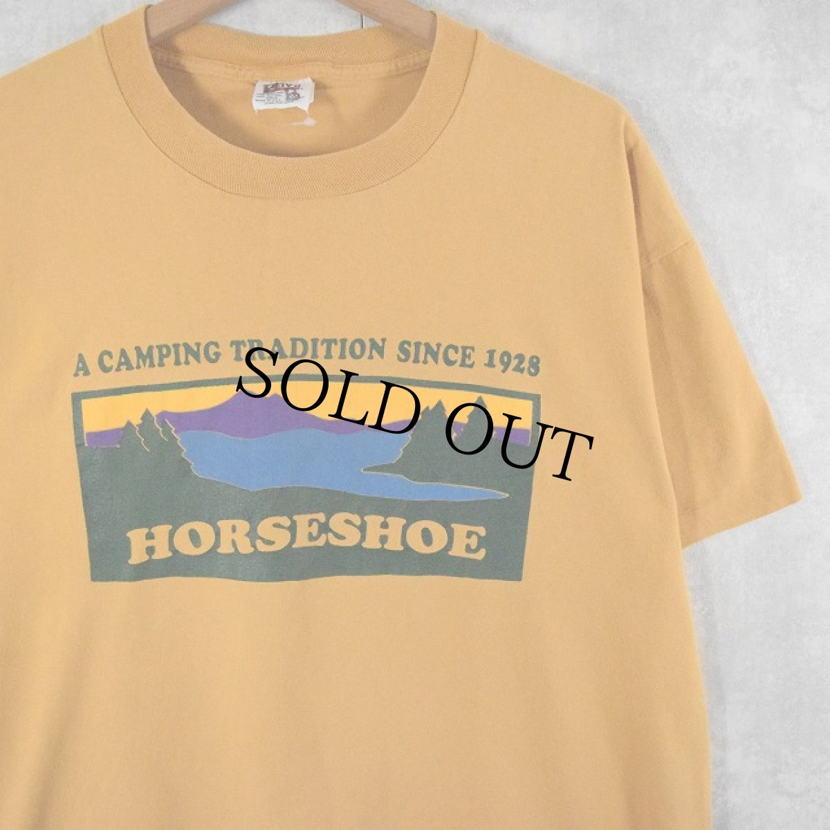 画像1: 90's "HORSESHOE" USA製 パロディTシャツ XL (1)