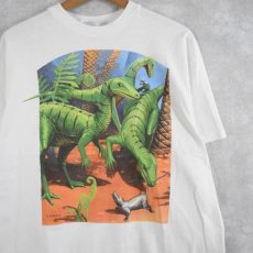 画像1: 90's USA製 恐竜プリントTシャツ L (1)