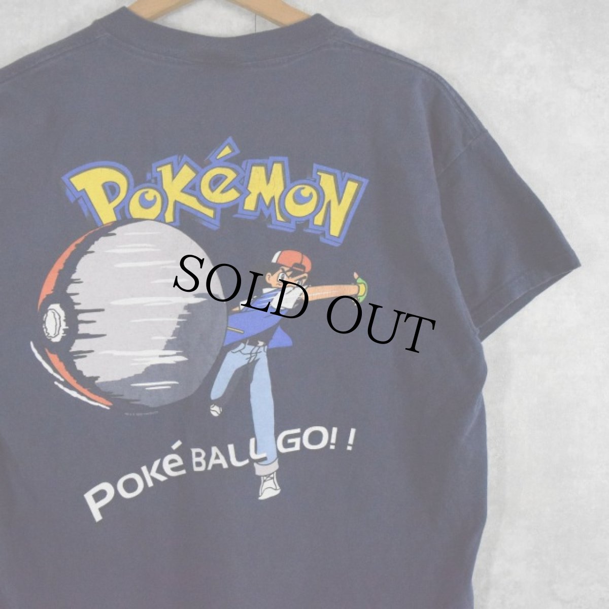 画像1: 90's Pokemon "POKE BALL GO!!" キャラクタープリントTシャツ XL (1)