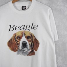画像1: 90's "Beagle" USA製 犬プリントTシャツ XL (1)