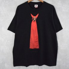 画像1: 90's WILLIAM WEGMAN USA製 "DEVIL DOG" アートプリントTシャツ XL (1)