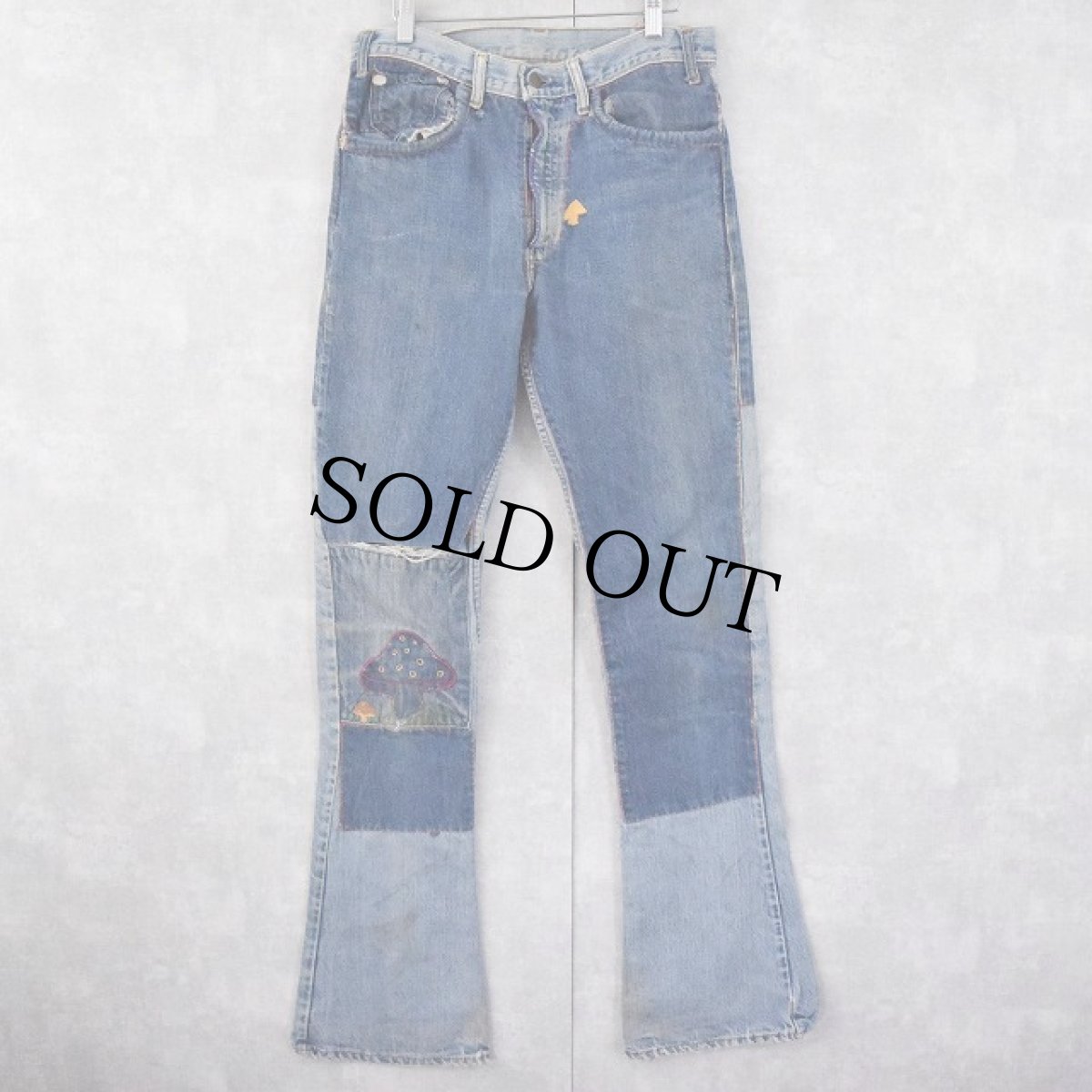 画像1: 70's Levi's 646 リメイク フレアデニムパンツ W31 (1)