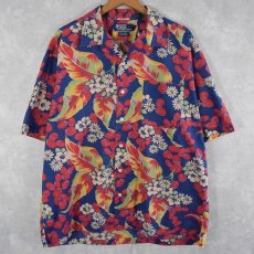 画像1: POLO Ralph Lauren "CALDWELL" 花柄 コットンオープンカラーシャツ L (1)