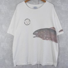 画像1: 90's USA製 魚拓 巻きプリントTシャツ XXL (1)