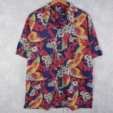 画像1: POLO Ralph Lauren "CLAYTON" 花柄 コットンアロハシャツ L (1)