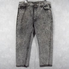 画像1: 80's Levi's 501 USA製 ケミカルウォッシュ ブラックデニムパンツ W38 (1)