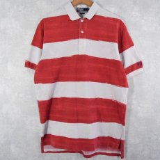 画像1: POLO Ralph Lauren ボーダー柄ポロシャツ M (1)