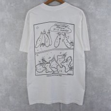 画像1: 90's CONCORDIA BIOLOGY USA製 シュールイラストTシャツ L (1)