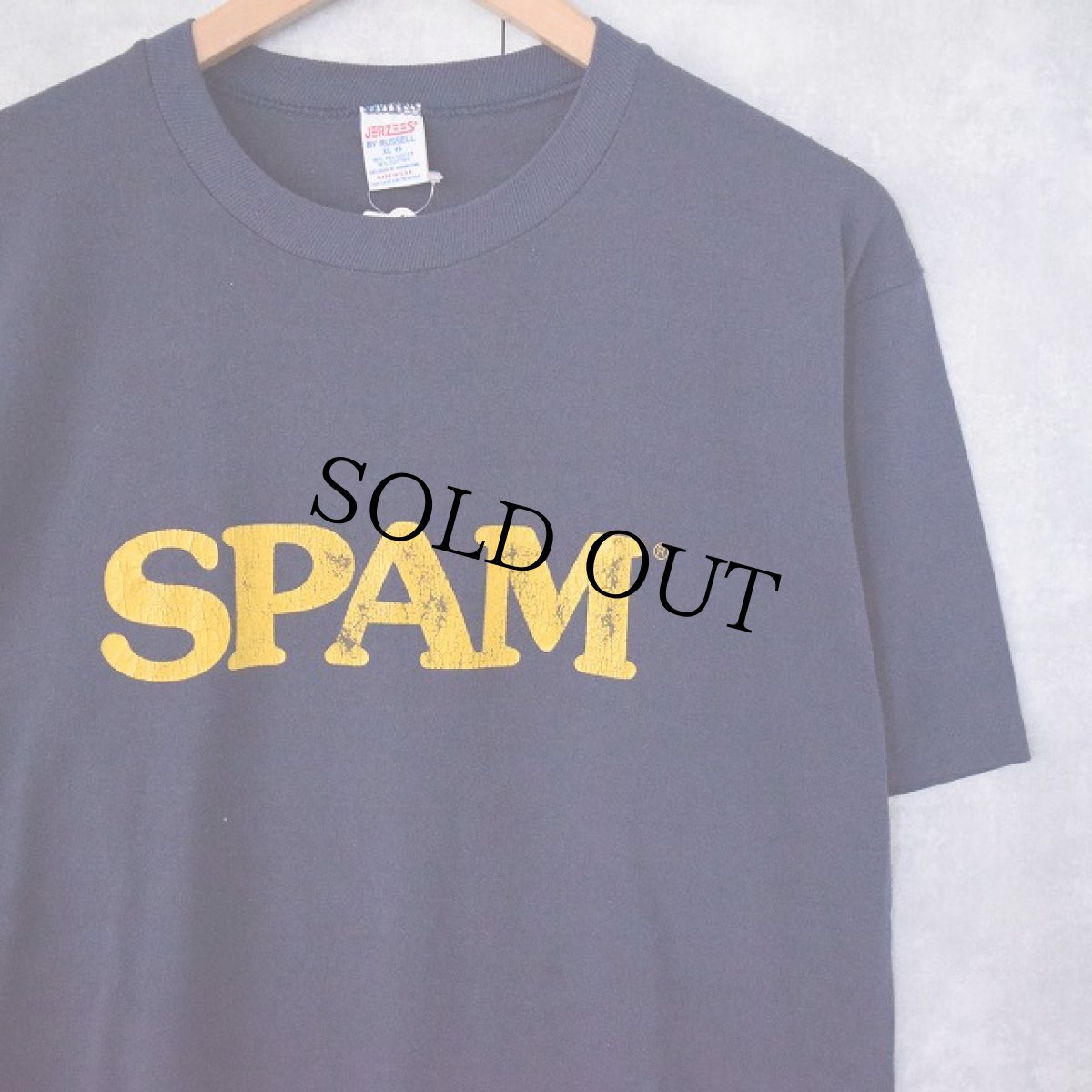 画像1: 80's SPAM USA製 プリントTシャツ NAVY XL (1)