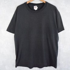 画像1: 90's anvil USA製 無地Tシャツ BLACK XL (1)