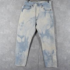 画像1: 90's Levi's 501 USA製 "Cloudy Dye" ブリーチデニムパンツ W29 (1)