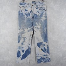 画像1: 80〜90's EURO Levi's 517 FRANCE製 "Cloudy Dye" ブリーチデニムパンツ W30 (1)