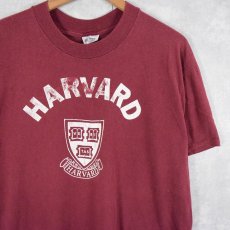 画像1: 80's USA製 "HARVARD" カレッジプリントTシャツ XL (1)