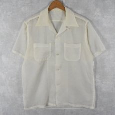 画像1: 60〜70's シースルー オープンカラーシャツ  (1)