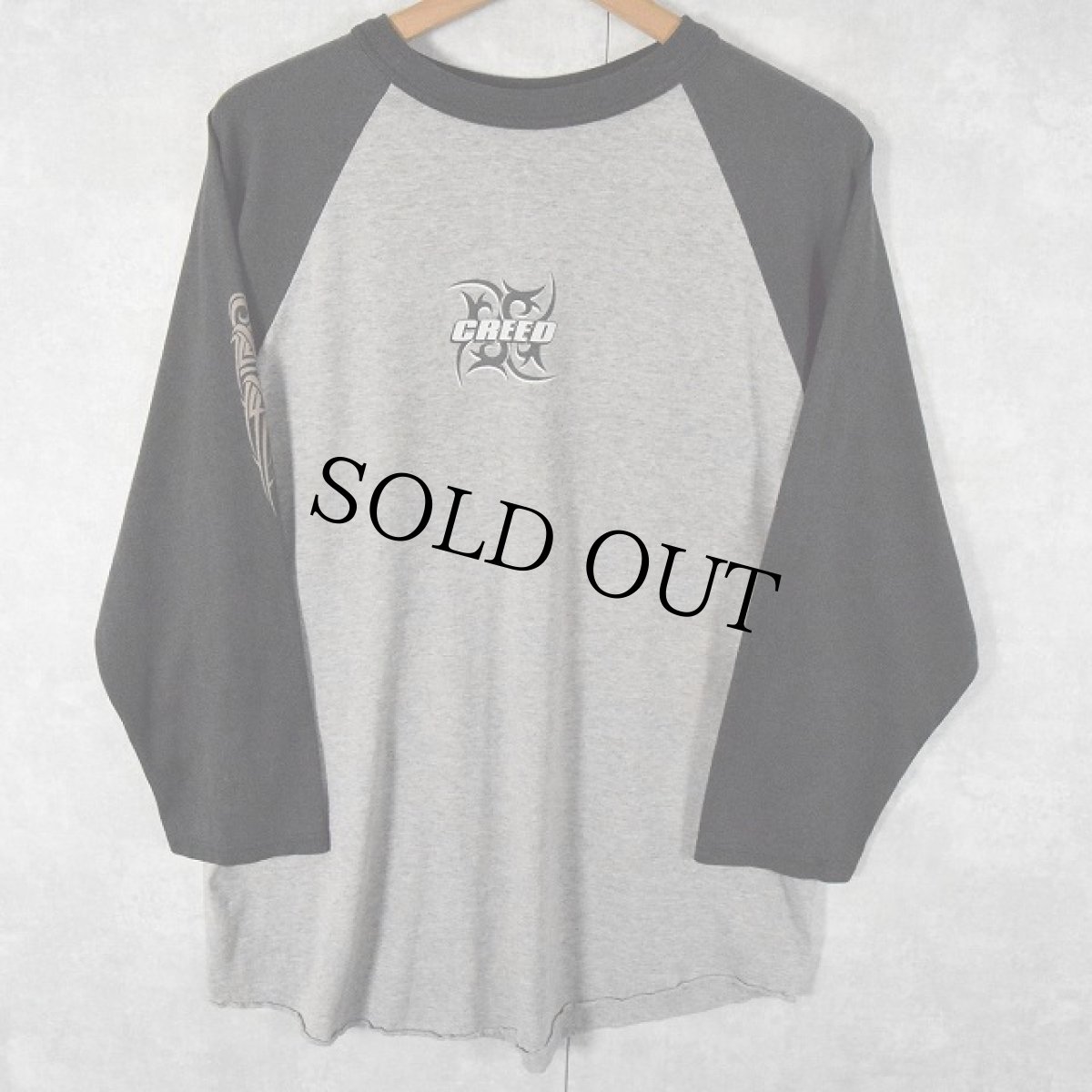 画像2: 90's〜 CREED "human clay tour" USA製 ロックバンド ラグランTシャツ L (2)