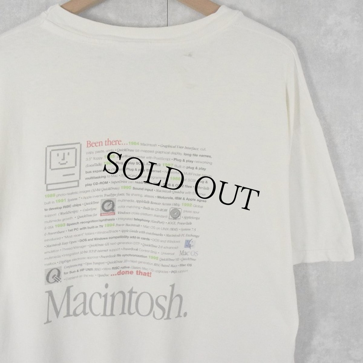 画像2: 90's Apple "Macintosh" レインボーロゴプリントTシャツ L (2)