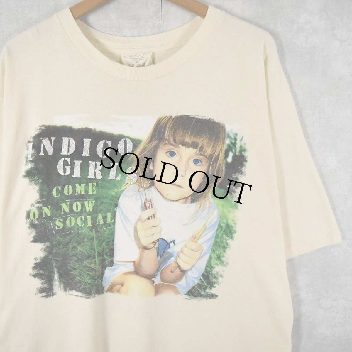 画像1: 90's INDIGO GIRLS "COME ON NOW SOCIAL" フォークロックデュオ Tシャツ XL (1)