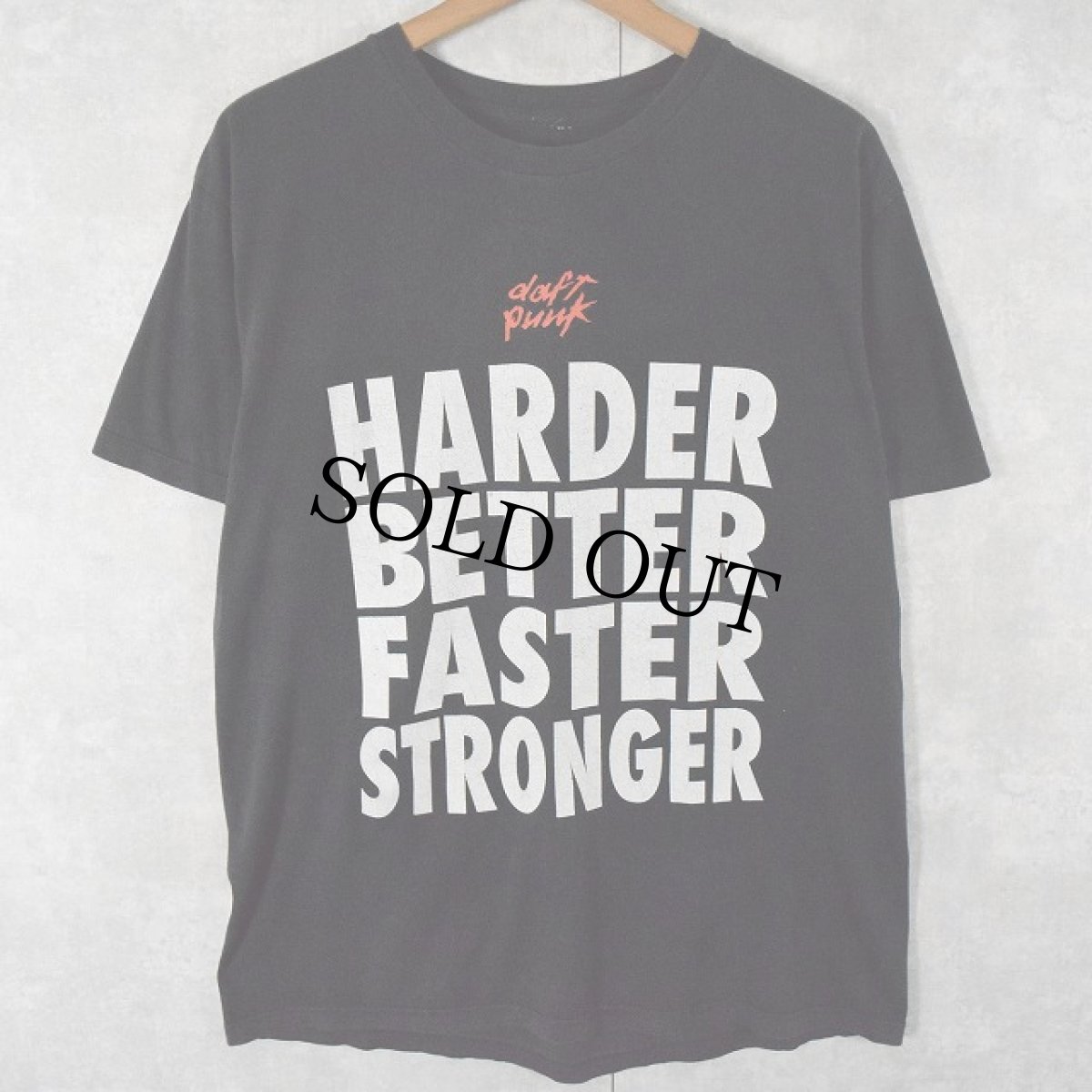 画像2: duft punk "HARDER BETTER FASTER STRONGER" ミュージシャンTシャツ (2)