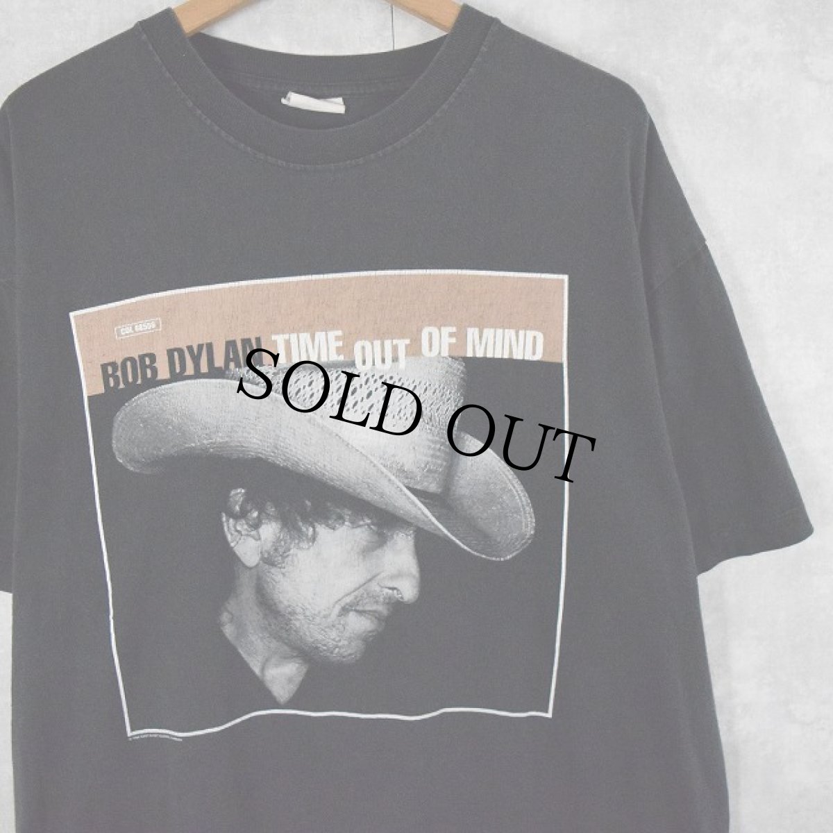 画像1: 90's BOB DYLAN "TIME OUT OF MIND" フォークロックミュージシャン アルバムプリントTシャツ XL (1)