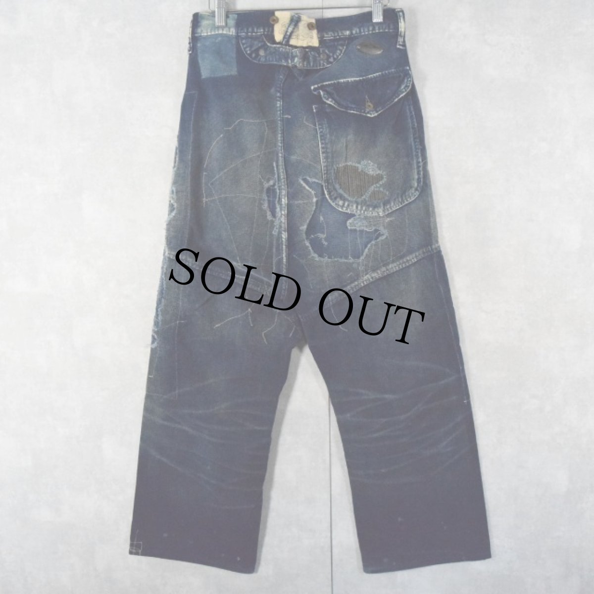 画像2: KAPITAL KOUNTRY 襤褸加工 コーデュロイパンツ W28 (2)