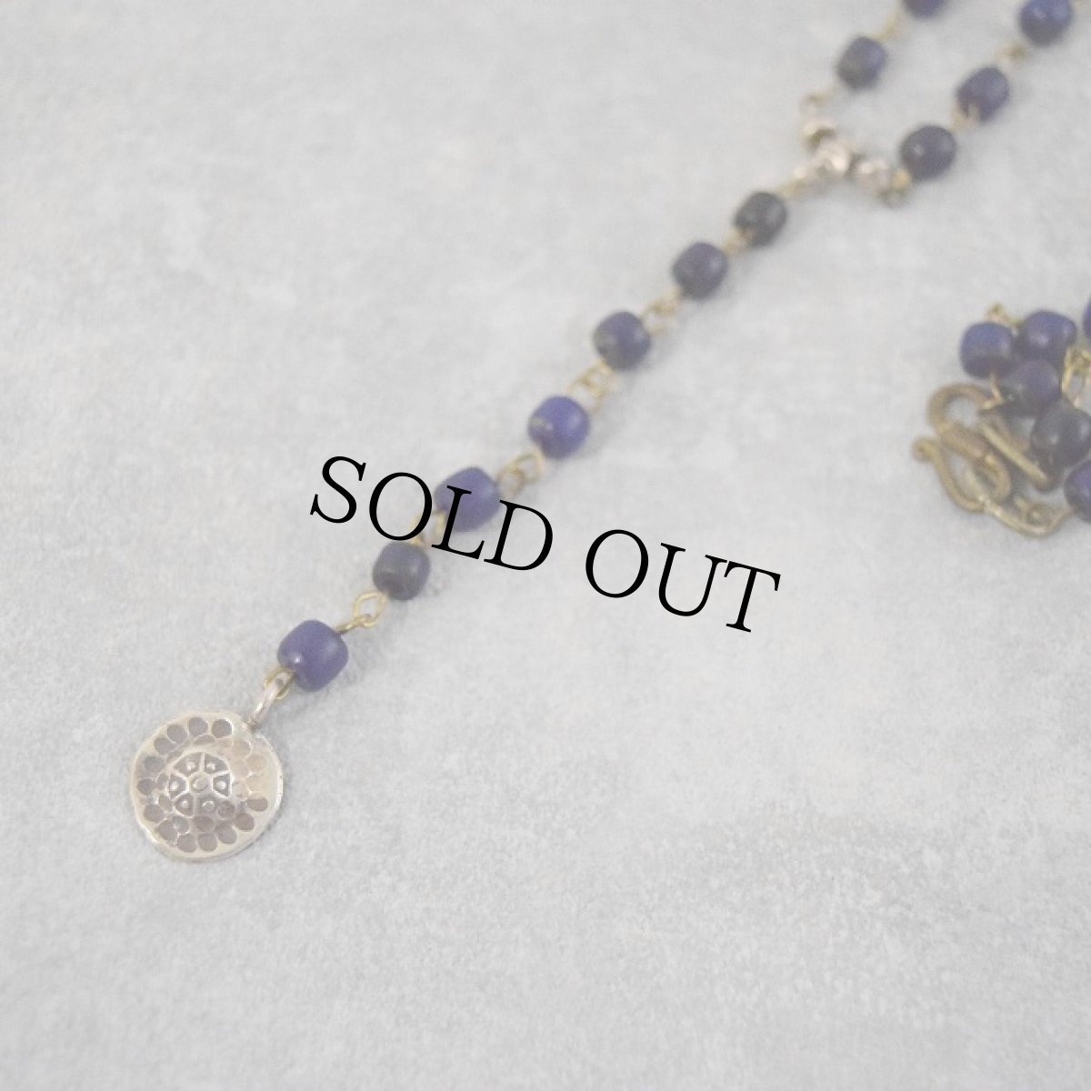 画像2: RORAN "Antique Grass Beads" ロザリオ ネックレス (2)