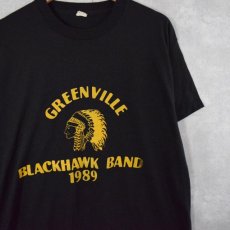 画像1: 80's GREENVILLE BLACKHAWK BAND インディアンプリントTシャツ XXL (1)